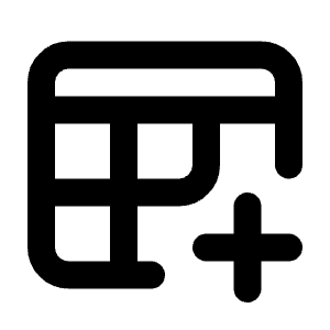 Table Plus Line Icon from Majesticons Line Set