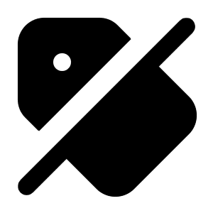 Tag Off Icon from Majesticons Solid Set