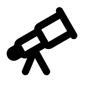 Telescope Line Icon from Majesticons Line Set