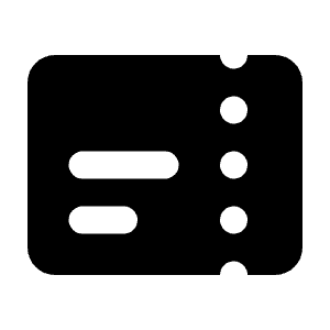 Ticket Text Icon from Majesticons Solid Set