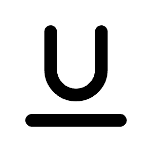 Underline Icon from Majesticons Solid Set