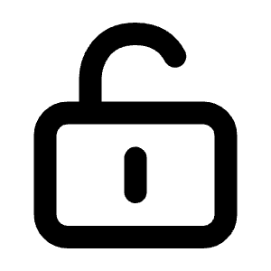 Unlock Open Line Icon from Majesticons Line Set