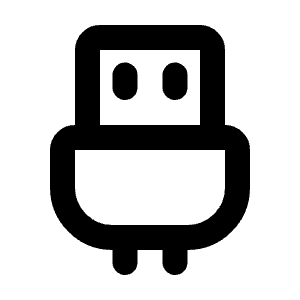 Usb Line Icon from Majesticons Line Set