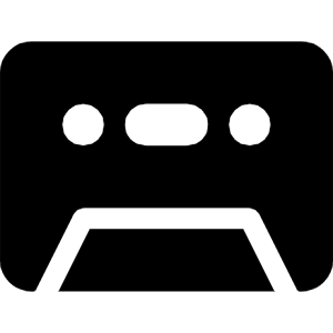 Cassette Fill Icon from Bootstrap Set