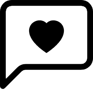 Chat Left Heart Icon from Bootstrap Set