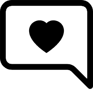 Chat Right Heart Icon from Bootstrap Set