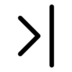 Chevron Bar Right Icon from Bootstrap Set