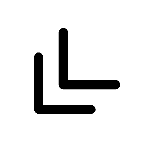 Chevron Double Down Left Icon from Mynaui Line Set