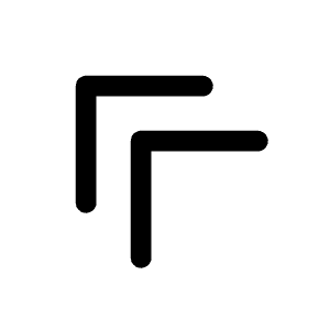 Chevron Double Up Left Icon from Mynaui Line Set