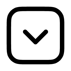 Chevron Down Square Icon from Mynaui Line Set