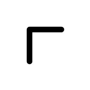 Chevron Up Left Icon from Mynaui Line Set