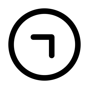 Chevron Up Right Circle Icon from Mynaui Line Set