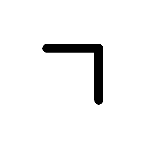 Chevron Up Right Icon from Mynaui Line Set
