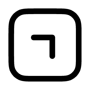 Chevron Up Right Square Icon from Mynaui Line Set