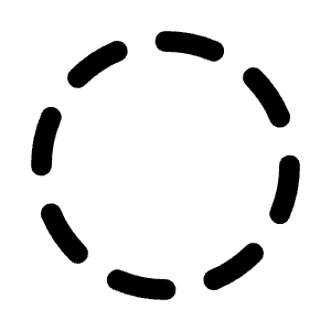Circle Dashed Icon from Mynaui Line Set