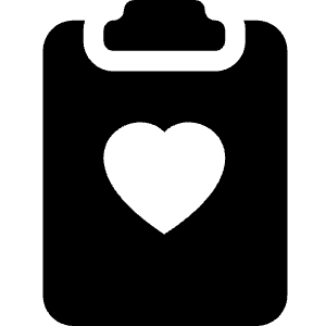 Clipboard2 Heart Fill Icon from Bootstrap Set