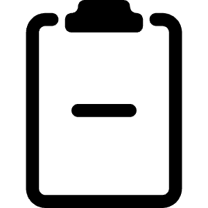 Clipboard2 Minus Icon from Bootstrap Set