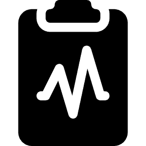 Clipboard2 Pulse Fill Icon from Bootstrap Set