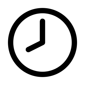Clock Eight Icon from Mynaui Line Set