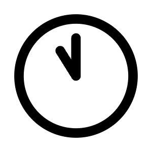 Clock Eleven Icon from Mynaui Line Set