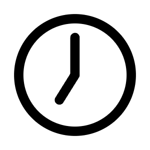 Clock Seven Icon from Mynaui Line Set