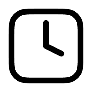 Clock Square Icon from Mynaui Line Set