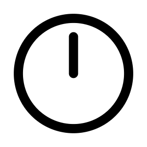 Clock Twelve Icon from Mynaui Line Set