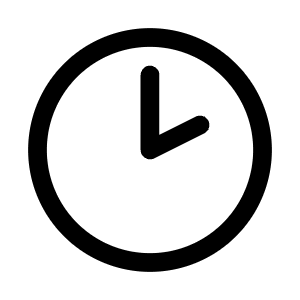 Clock Two Icon from Mynaui Line Set