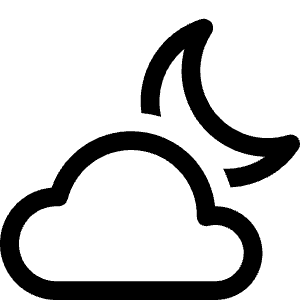 Cloud Moon Icon from Bootstrap Set