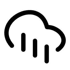 Cloud Rain Icon from Mynaui Line Set
