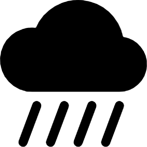 Cloud Rain Heavy Fill Icon from Bootstrap Set