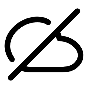 Cloud Slash Icon from Mynaui Line Set