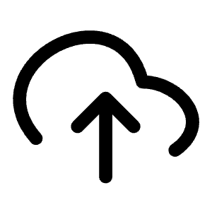 Cloud Upload Icon from Mynaui Line Set