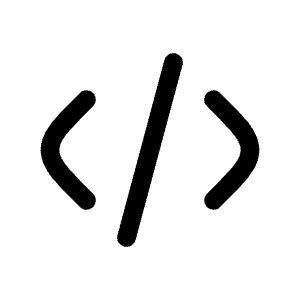 Code Icon from Mynaui Line Set