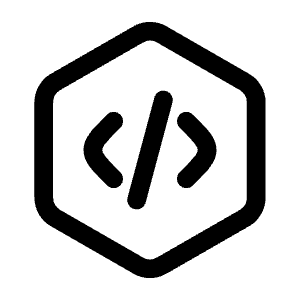 Code Hexagon Icon from Mynaui Line Set