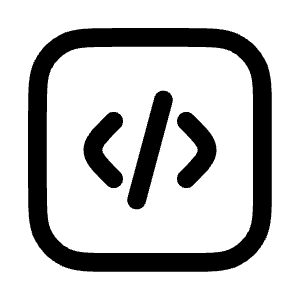 Code Square Icon from Mynaui Line Set