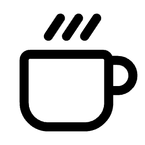 Coffee Icon from Mynaui Line Set