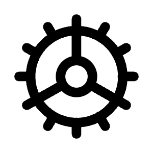 Cog Three Icon from Mynaui Line Set