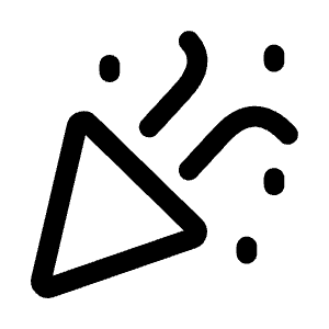 Confetti Icon from Mynaui Line Set