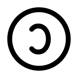 Copyleft Icon from Mynaui Line Set