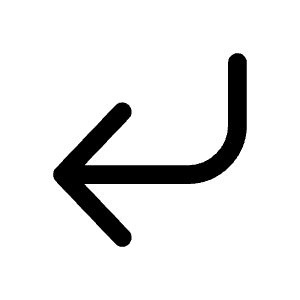 Corner Down Left Icon from Mynaui Line Set