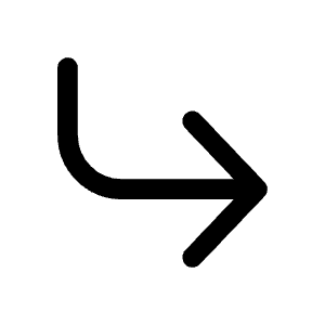 Corner Down Right Icon from Mynaui Line Set