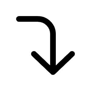 Corner Right Down Icon from Mynaui Line Set