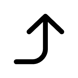 Corner Right Up Icon from Mynaui Line Set
