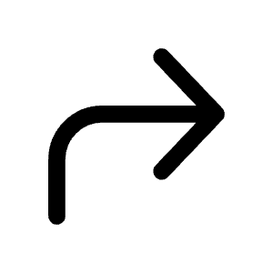 Corner Up Right Icon from Mynaui Line Set