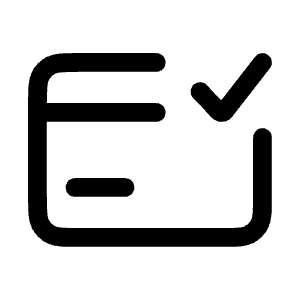 Credit Card Check Icon from Mynaui Line Set