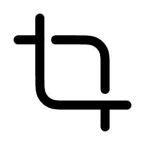 Crop Icon from Mynaui Line Set