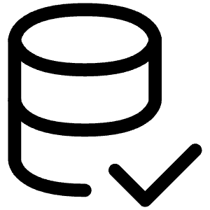 Database Check Icon from Iconoir Regular Set