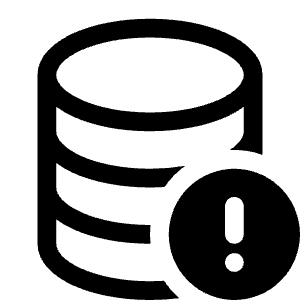 Database Exclamation Icon from Bootstrap Set