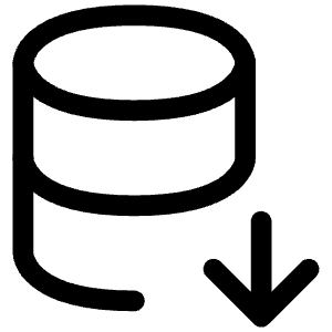 Database Export Icon from Iconoir Regular Set
